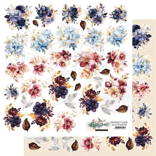 Papier do scrapbookingu 30x30 elementy do wycinania Legends of the Magic School - Flowers AA-LOTMS-09 Alchemy of Art