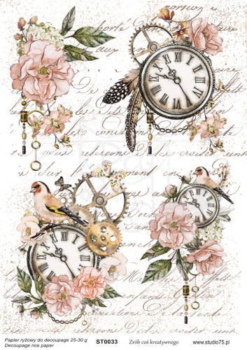 Papier ryżowy A4 Vintage Mood ST0033 Studio75