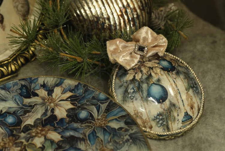 Papier ryżowy 24x33 Blue Christmas 6 LBD339 LaBlanche