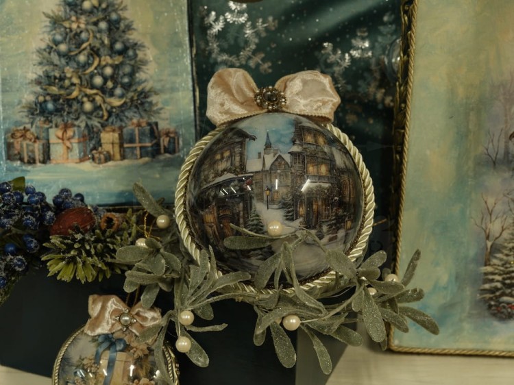 Papier ryżowy 24x33 Blue Christmas 3 LBD336 LaBlanche