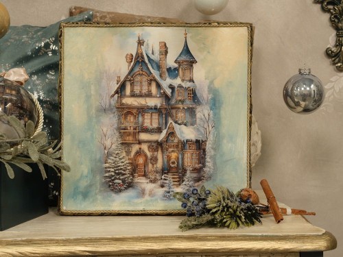 Papier ryżowy 24x33 Blue Christmas 2 LBD335 LaBlanche