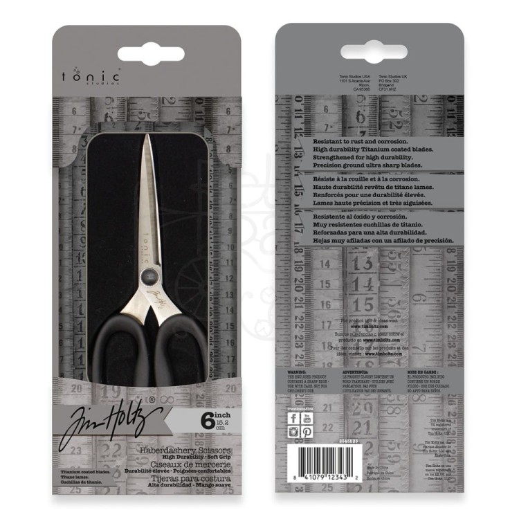 Nożyczki Tim Holtz Haberdashery Scissors 6'' w pudełku 2343E Tim Holtz Tonic Studios