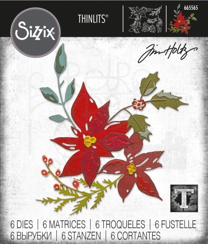 Wykrojnik Thinlits Dies Festive Bouquet by Tim Holtz 665565 Sizzix