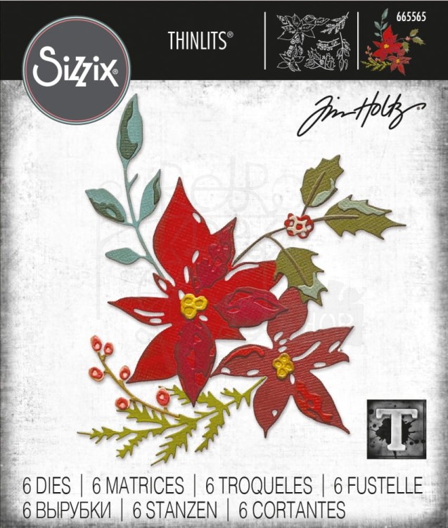 Wykrojnik Thinlits Dies Festive Bouquet by Tim Holtz 665565 Sizzix