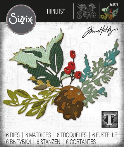 Wykrojnik Thinlits Dies Holiday Brushstroke #2 665578 Sizzix