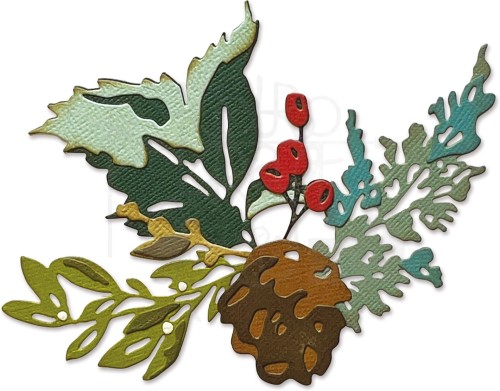 Wykrojnik Thinlits Dies Holiday Brushstroke #2 665578 Sizzix