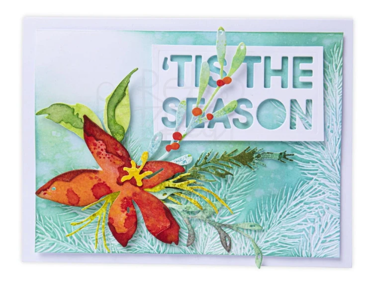Wykrojnik Thinlits Dies Holiday Brushstroke #3 666067 Sizzix