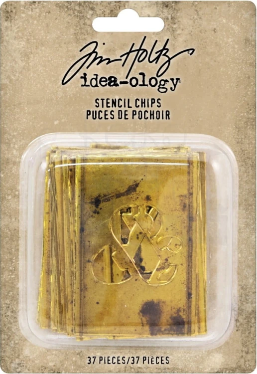 Szablon maska Idea-Ology Stencil Chips zestaw 37szt TH93954 Tim Holtz