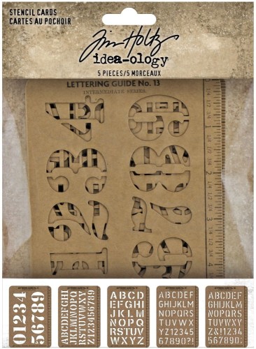 Szablon maska Idea-Ology Stencil Cards zestaw 5szt TH94135 Tim Holtz