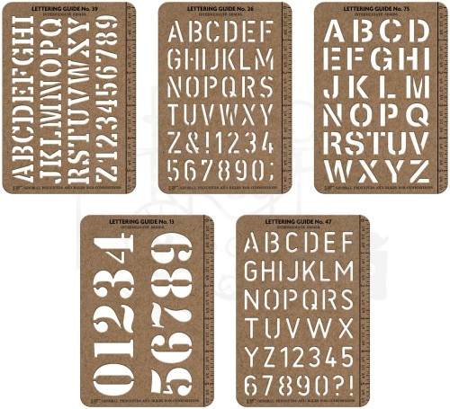 Szablon maska Idea-Ology Stencil Cards zestaw 5szt TH94135 Tim Holtz