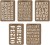 Szablon maska Idea-Ology Stencil Cards zestaw 5szt TH94135 Tim Holtz