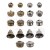 Ozdoby metalowe dzwoneczki Idea-Ology Tiny Metal Bells 18szt TH94201 Tim Holtz