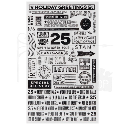 Rub-on transfer 12x19.7cm Idea-Ology Remnant Rubs Rub-Ons Christmas 2 arkusze TH94296 Tim Holtz