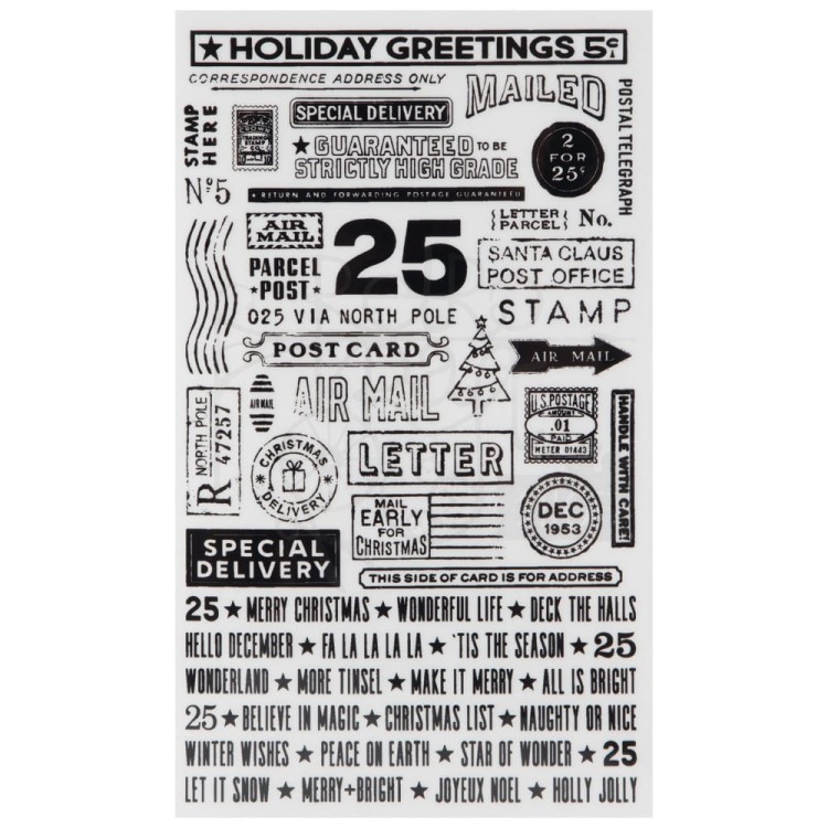 Rub-on transfer 12x19.7cm Idea-Ology Remnant Rubs Rub-Ons Christmas 2 arkusze TH94296 Tim Holtz