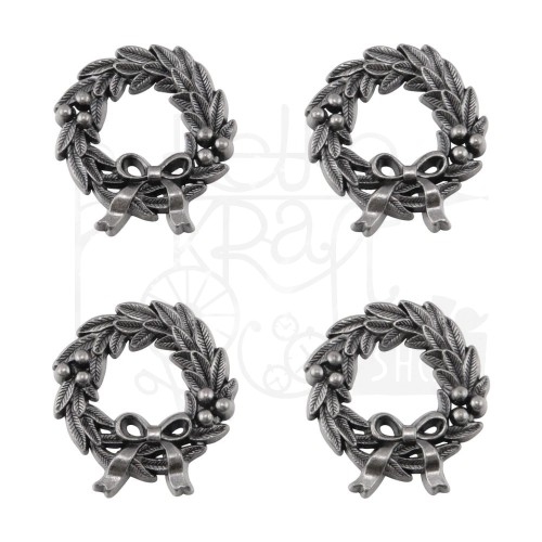 Ozdoby metalowe wianki Idea-Ology Metal Adornments Christmas 4 szt TH94300 Tim Holtz