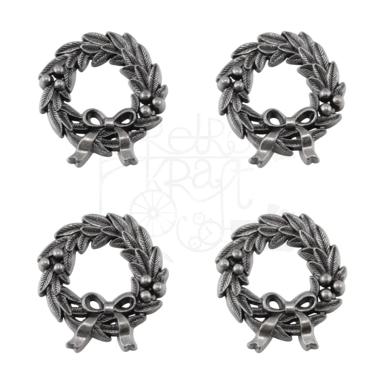 Ozdoby metalowe wianki Idea-Ology Metal Adornments Christmas 4 szt TH94300 Tim Holtz