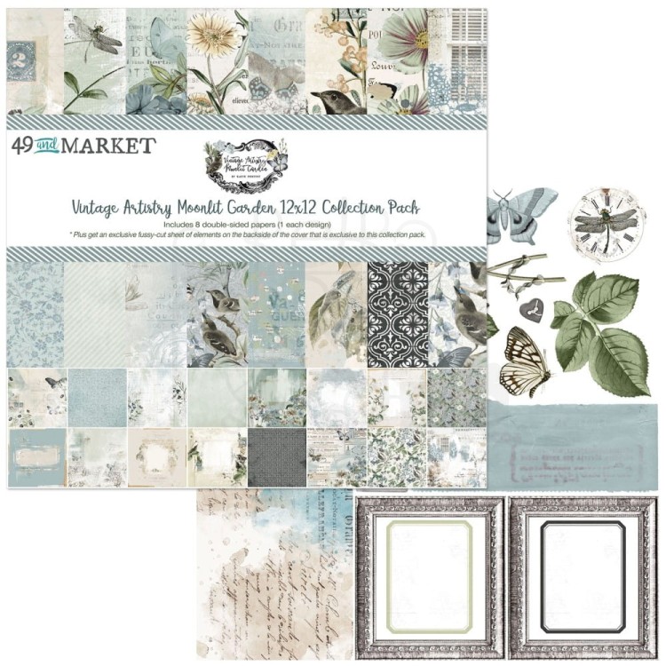 Zestaw Papierów 30x30 Vintage Artistry Moonlit Garden Collection Pack VMG25477 49 and Market