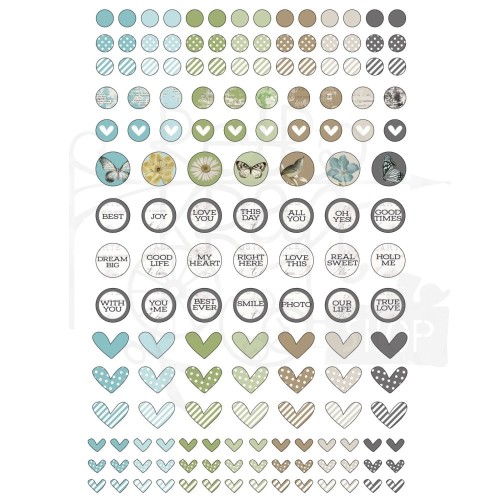 Naklejki epoksydowe Vintage Artistry Moonlit Garden Wishing Bubbles &amp; Baubles 153szt VMG25729 49 and Market