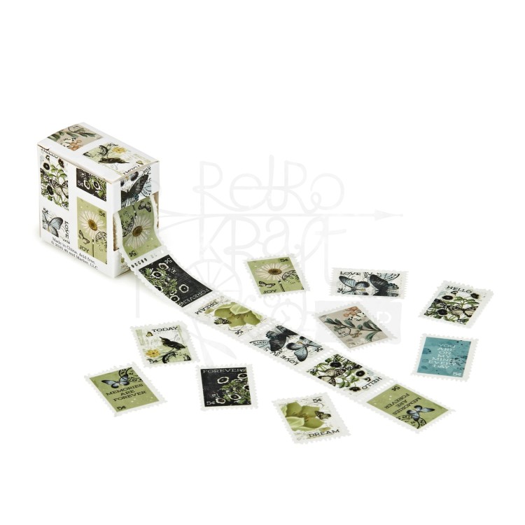 Taśma washi tape Vintage Artistry Moonlit Garden Postage Stamp VMG25798 49 and Market
