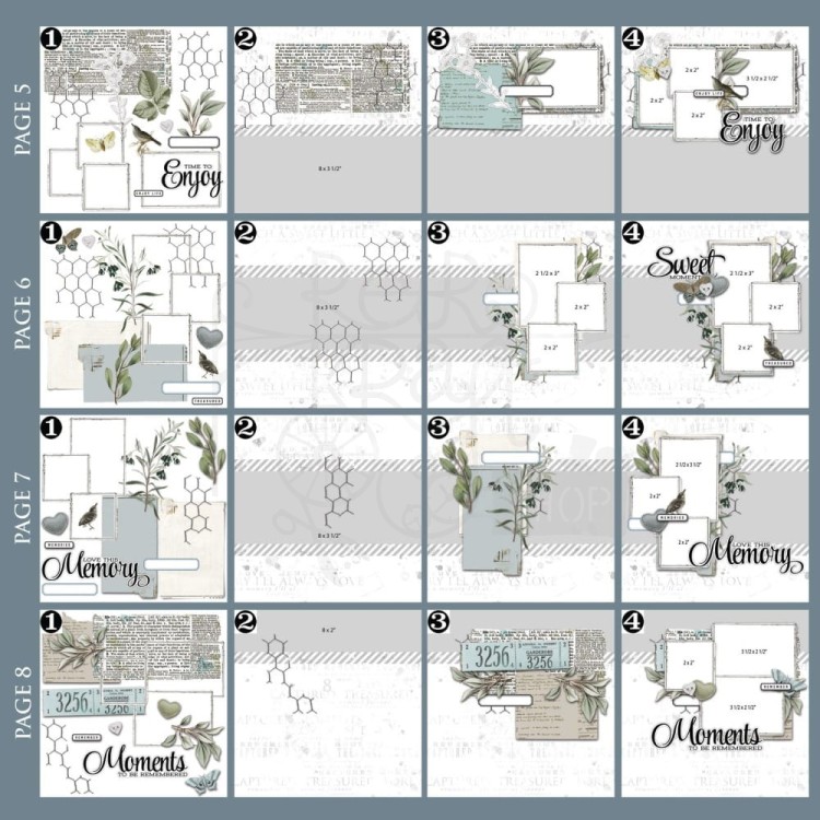 Zestaw Big Picture Album Kit Vintage Artistry Moonlit Garden VMG25682 49 and Market