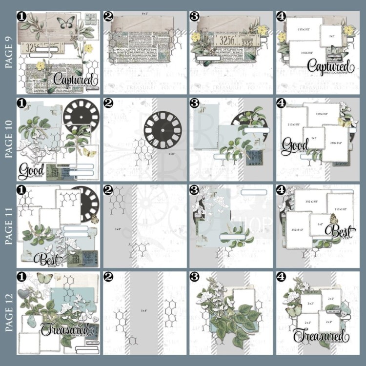 Zestaw Big Picture Album Kit Vintage Artistry Moonlit Garden VMG25682 49 and Market