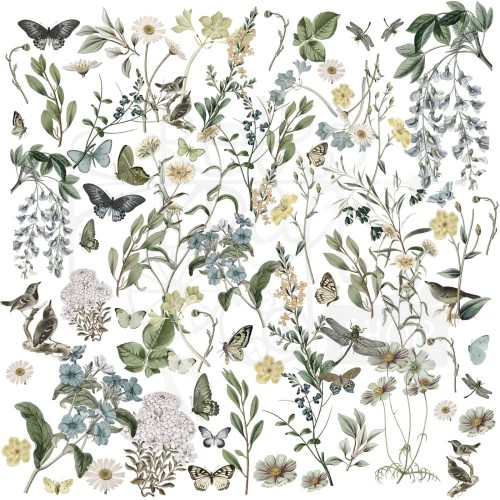 Ozdoby papierowe die-cuts Vintage Artistry Moonlit Garden Wildflower 77szt VMG25705 49 and Market