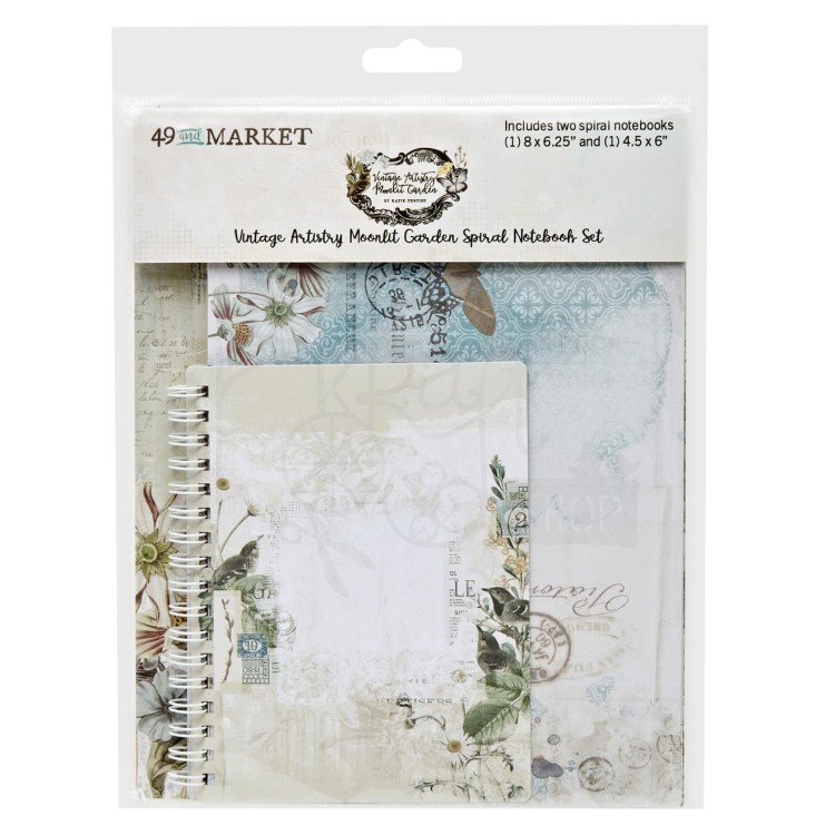 Zestaw Spiral Notebook Set Vintage Artistry Moonlit Garden - notesy spiralne 2szt VMG25736 49 and Market