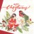 Serwetka 25x25 - Ptaki w kwiatach Merry Christmas