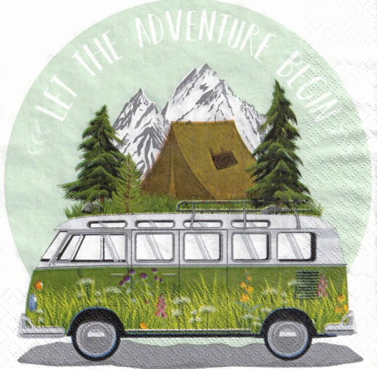 Serwetka 33x33 - Adventure - przygoda
