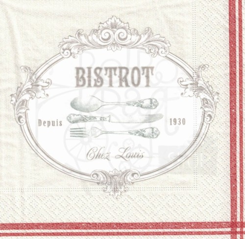 Serwetka 33x33 - Bistrot sztućce