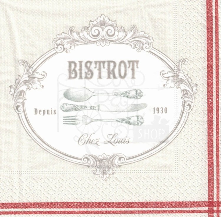 Serwetka 33x33 - Bistrot sztućce