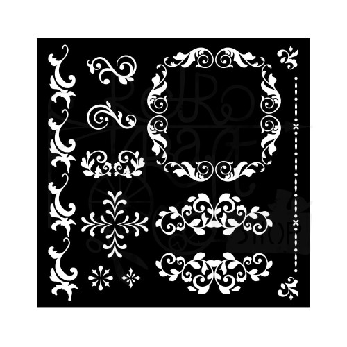 Szablon maska 18x18 Precious Ramki i ornamenty KSTDQ97 Stamperia