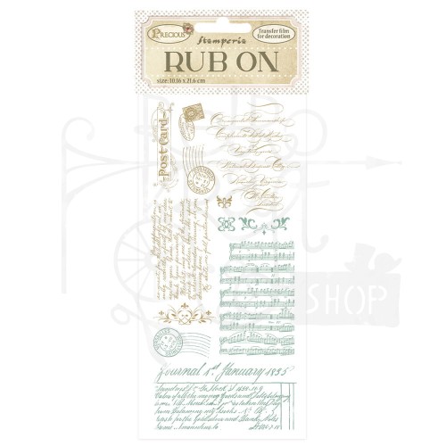 Rub-on transfer 10x21.6cm Precious Pocztówka DFLRB62 Stamperia