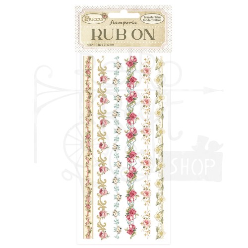 Rub-on transfer 10x21.6cm Precious Bordiury DFLRB60 Stamperia