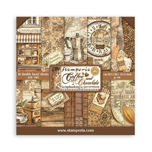 Zestaw papierów 20x20 Coffe &amp; Chocolate SBBS93 Stamperia