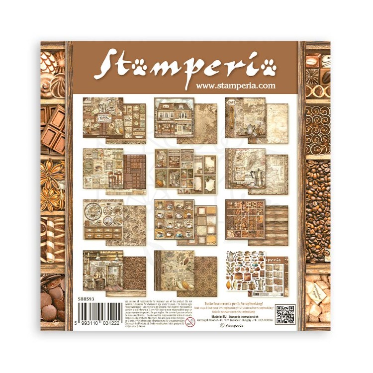 Zestaw papierów 20x20 Coffe &amp; Chocolate SBBS93 Stamperia