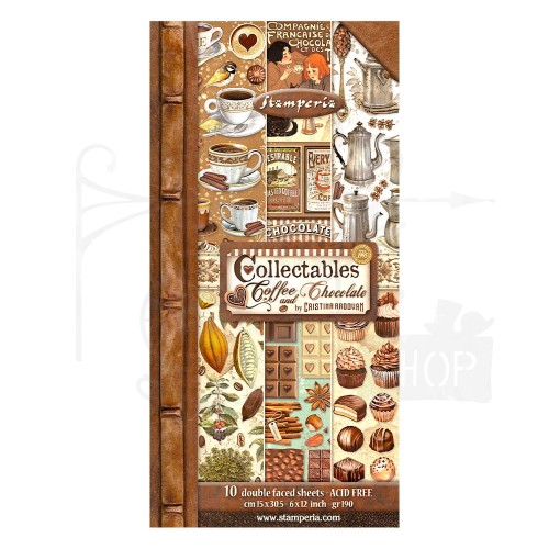 Zestaw papierów 15x30 elementy do wycięcia Coffe &amp; Chocolate SBBV26 Stamperia