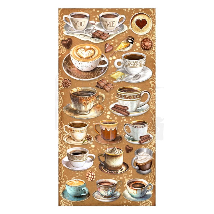 Zestaw papierów 15x30 elementy do wycięcia Coffe &amp; Chocolate SBBV26 Stamperia