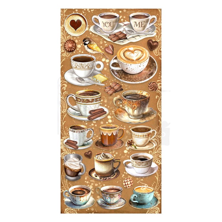 Zestaw papierów 15x30 elementy do wycięcia Coffe &amp; Chocolate SBBV26 Stamperia