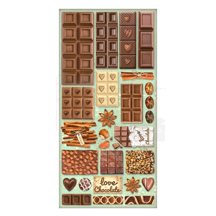 Zestaw papierów 15x30 elementy do wycięcia Coffe &amp; Chocolate SBBV26 Stamperia
