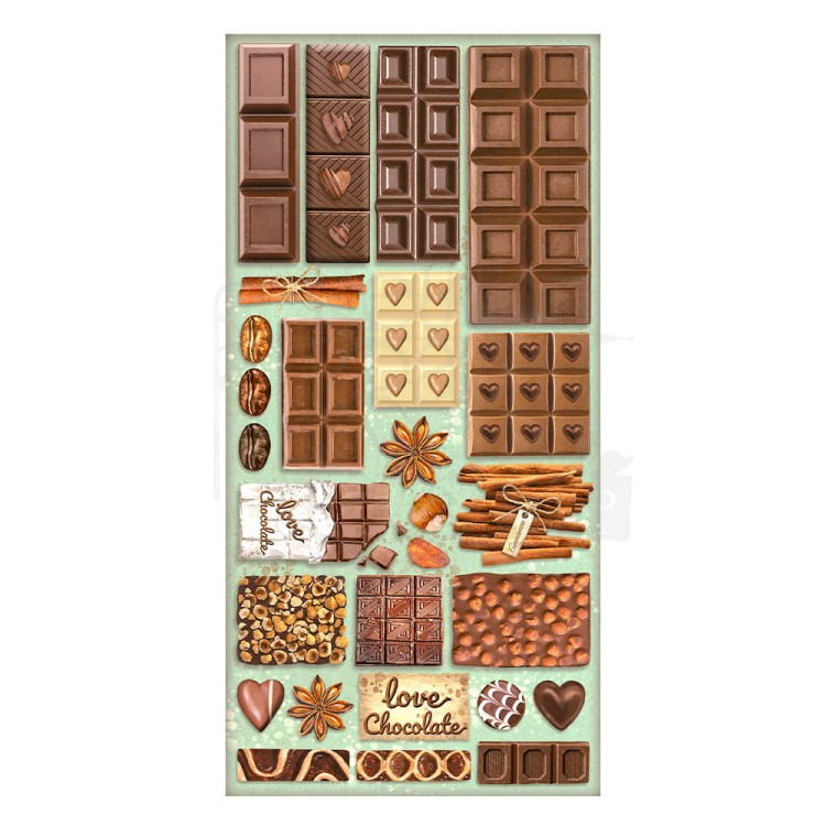 Zestaw papierów 15x30 elementy do wycięcia Coffe &amp; Chocolate SBBV26 Stamperia