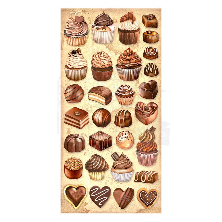Zestaw papierów 15x30 elementy do wycięcia Coffe &amp; Chocolate SBBV26 Stamperia