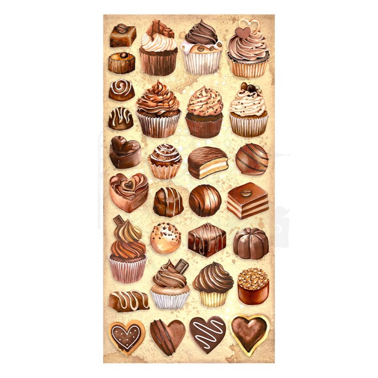 Zestaw papierów 15x30 elementy do wycięcia Coffe &amp; Chocolate SBBV26 Stamperia