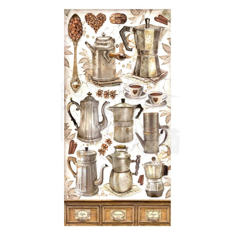Zestaw papierów 15x30 elementy do wycięcia Coffe &amp; Chocolate SBBV26 Stamperia