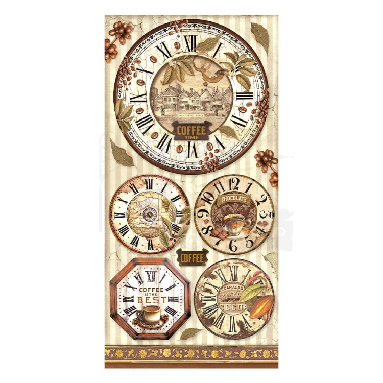 Zestaw papierów 15x30 elementy do wycięcia Coffe &amp; Chocolate SBBV26 Stamperia
