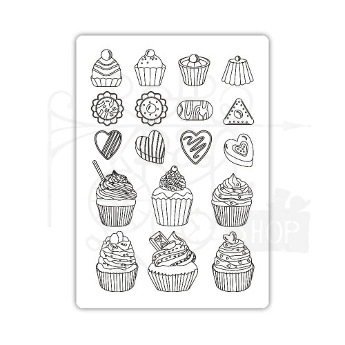Foremka silikonowa A5 Coffe &amp; Chocolate Sweets słodkości KACMA503 Stamperia