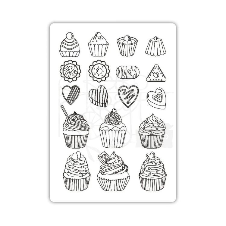 Foremka silikonowa A5 Coffe &amp; Chocolate Sweets słodkości KACMA503 Stamperia