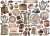 Ozdoby kształty tekturowe Die Cuts Coffe &amp; Chocolate 53szt DFLDC87 Stamperia