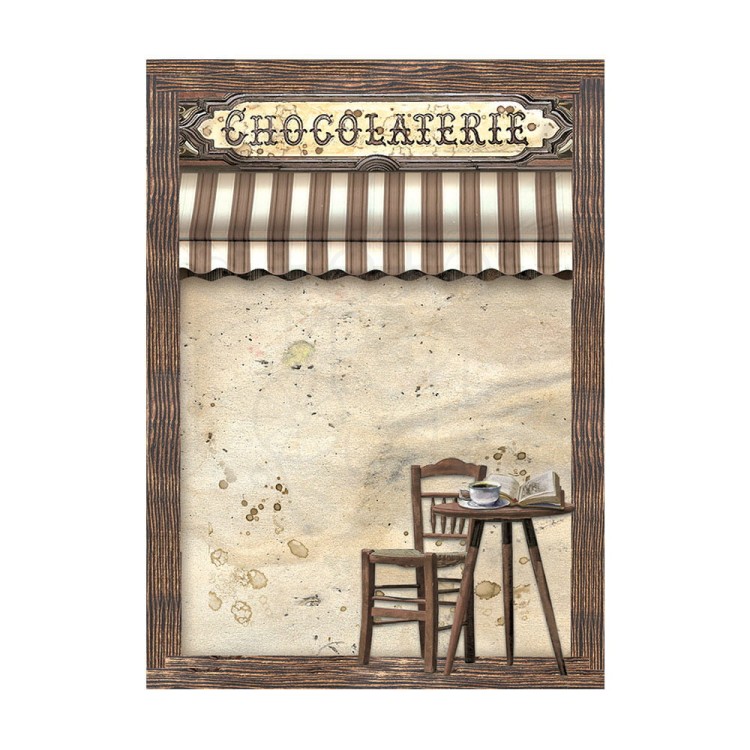 Papier ryżowy A6 Coffe &amp; Chocolate Backgrounds tła 8szt DFSAK6012 Stamperia