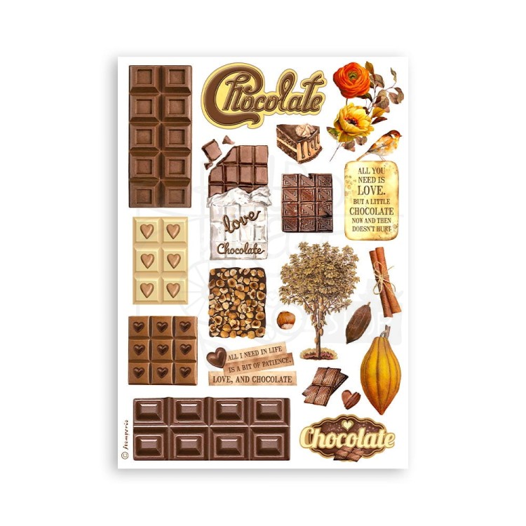 Papier washi A5 Coffe &amp; Chocolate 8 szt SBW01 Stamperia